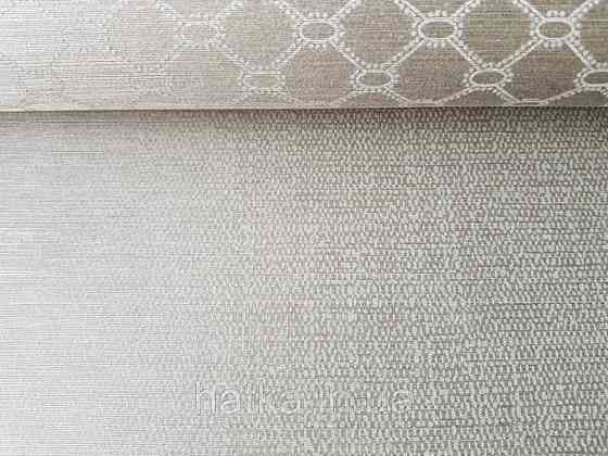 Текстильні шпалери на флізелін Da capo RaschTextil 085524 однотонні структурні смужка болотна з золотом Київ