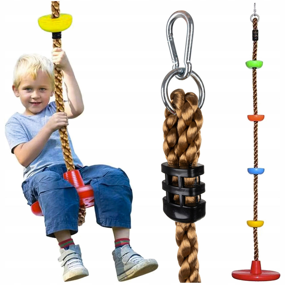 Подвесные детские качели дисковые для лазанья по канату до 100 кг Kruzzel (25367) Нововолынск - изображение 1