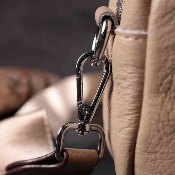 Сумка для жінок з натуральної м'якої шкіри Бежева (Vintage) Київ