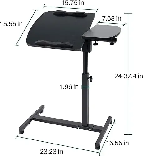 Стол для ноутбука на колесиках с регулировкой высоты 60*40*59-89см Чёрный Коломия - фото 6