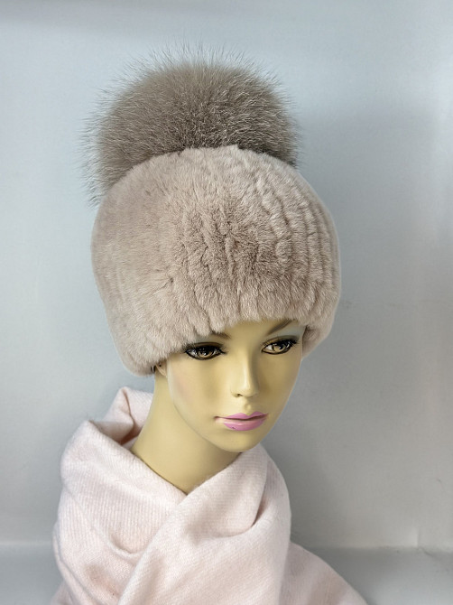 Шапка меховая женская бон Джина Rex Светло Бежевый Харьков - изображение 1