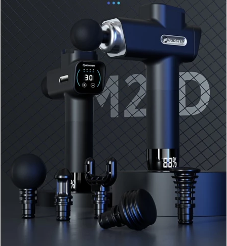 Перкусійний масажний пістолет Booster M2-D (6 насадок) 30 швидкостей Вінниця - фото 9