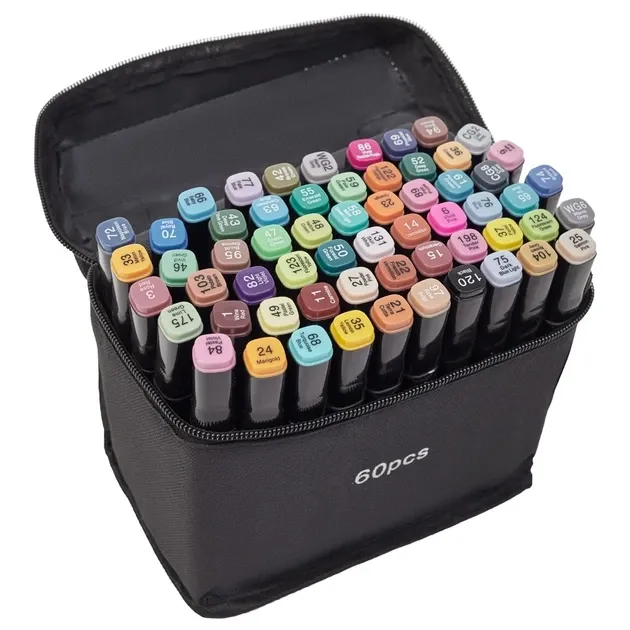 Набор двухсторонних маркеров, Sketch Marker, 60 цветов, в сумке Одесса - изображение 4