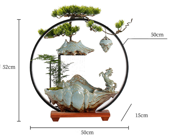 Декоратний водоспад 52х50 см ВЕЛИКИЙ, фонтан, зволожувач повітря, свічник 5в1! ХМАРИНКА Кременчук - фото 2