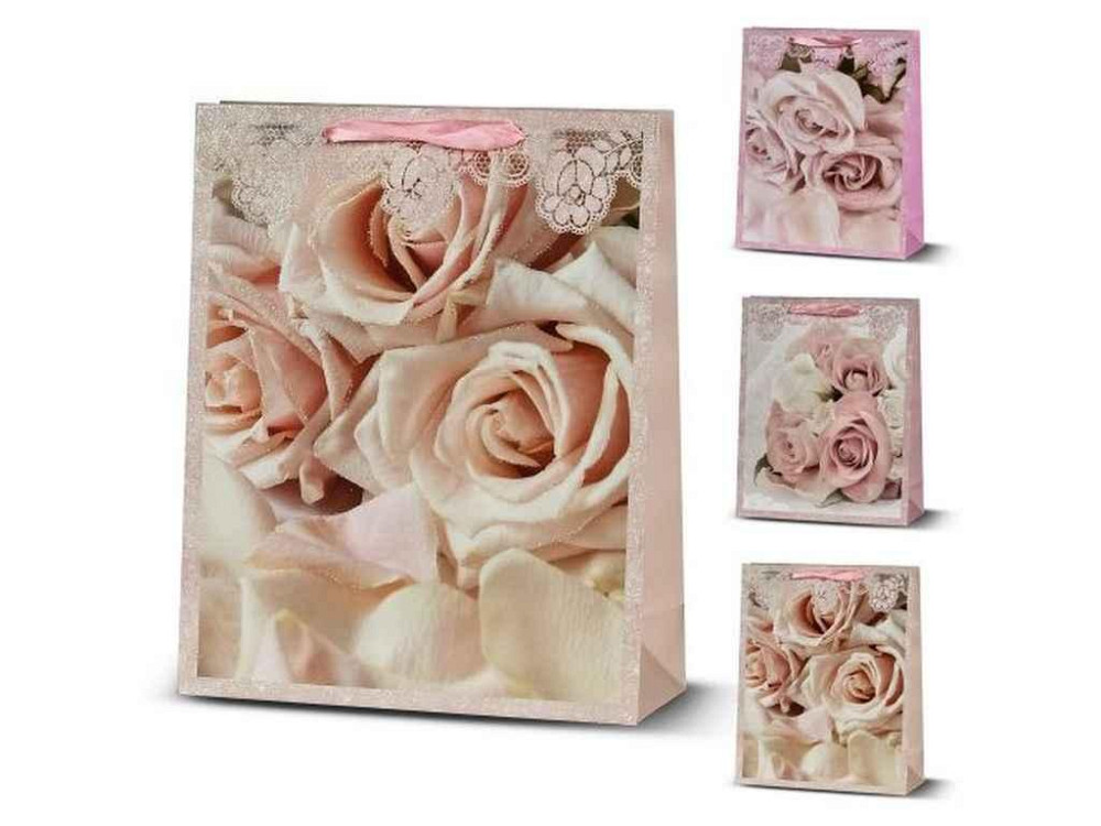 Пакет подарунковий S Flowers 18*23*10см R33073-S ТМ STENSON Київ - фото 1