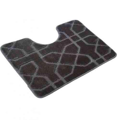 Килимок для ванних кімнат поліпропіленовий TM DarianA Standard u-cut 60*50 сірий геометрія Житомир