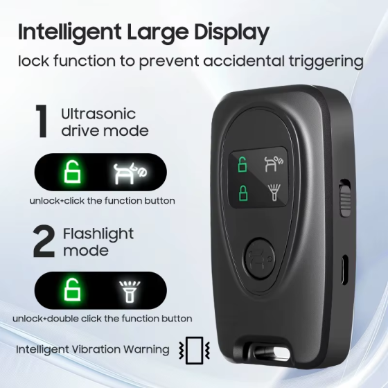 Ультразвуковой отпугиватель собак Ultrasonic A7 + фонарик Type-C Черный Винница