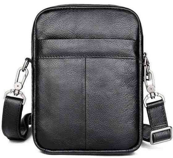 Сумка мужская кожаная флотар Черная (Vintage) Киев