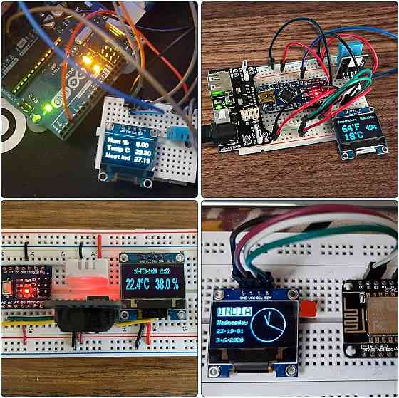 Дисплей OLED SSD1306 I2C 4pin 0.96" 128x64 графічний для Arduino синьо-жовтий Київ