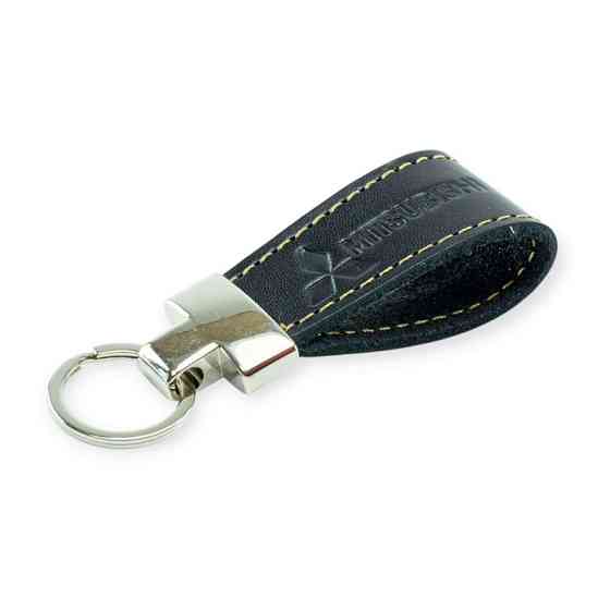 Брелок mitsubishi шкіряний тиснений чорний, прострочений, метал. затискач Мукачево