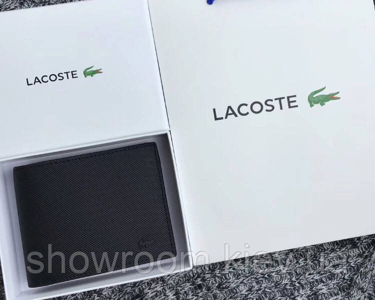 Чоловіче портмоне Lacoste (1712) подарункова упаковка Київ - фото 2