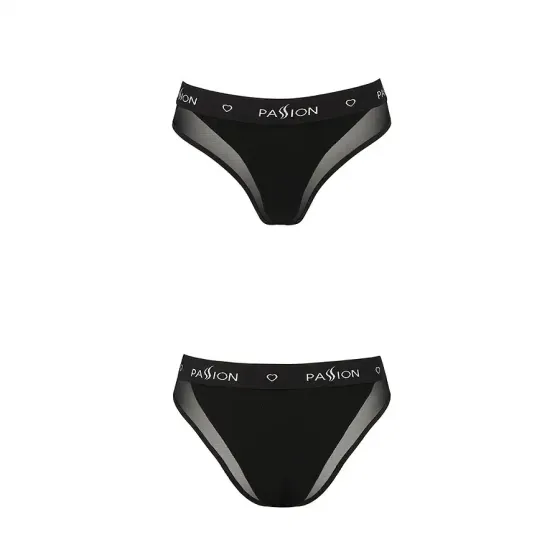 Трусики з прозорою вставкою Passion PS002 PANTIES XL, black Львов