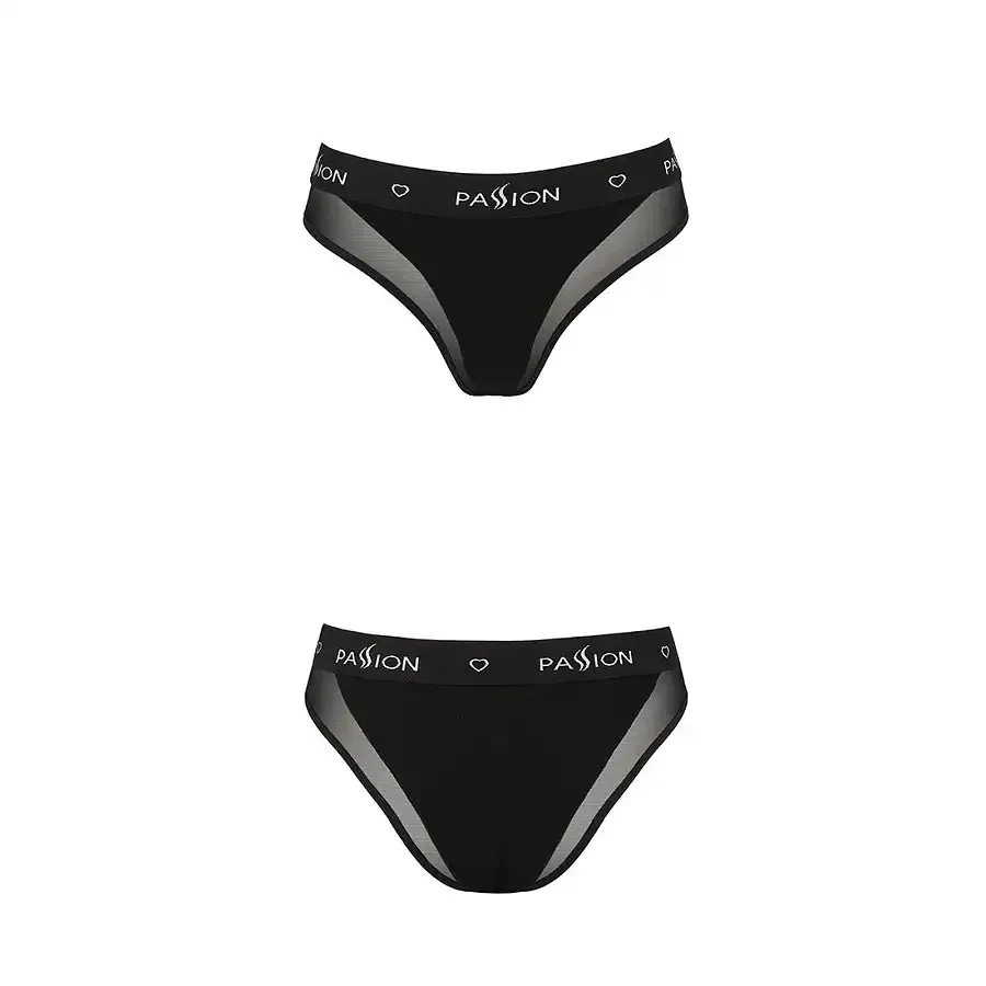 Трусики з прозорою вставкою Passion PS002 PANTIES XL, black Львов - изображение 5