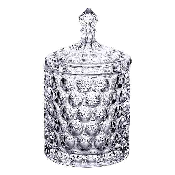 Yiwu Цукерниця з кришкою Ø7.5 см ваза цукорниця кругла скляна HP-4-103 Коломия