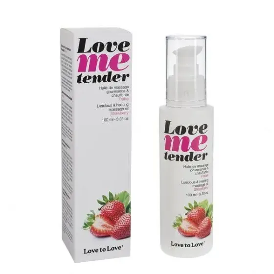 Масажна олія Love To Love - Love Me Tender, Strawberry (100 мл), аромат полуниці, без парабенів Львів