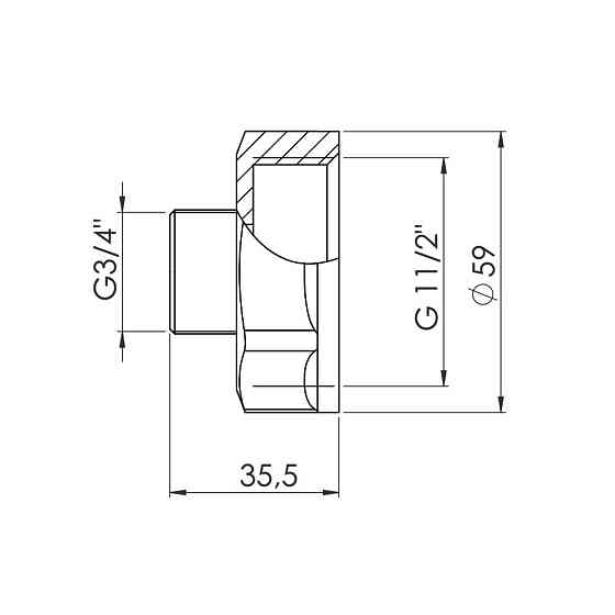 Перехід Thermo Alliance Forte 1" 1/2х3/4" ВЗ SF3604020 Київ