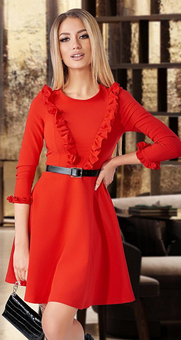 Стильне плаття з оборочками (44) Київ - фото 1