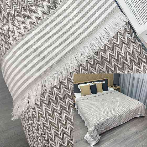 Покривало Dakota Fringe ЄВРО 200х230 см колір сірий з білим (85-196) Київ