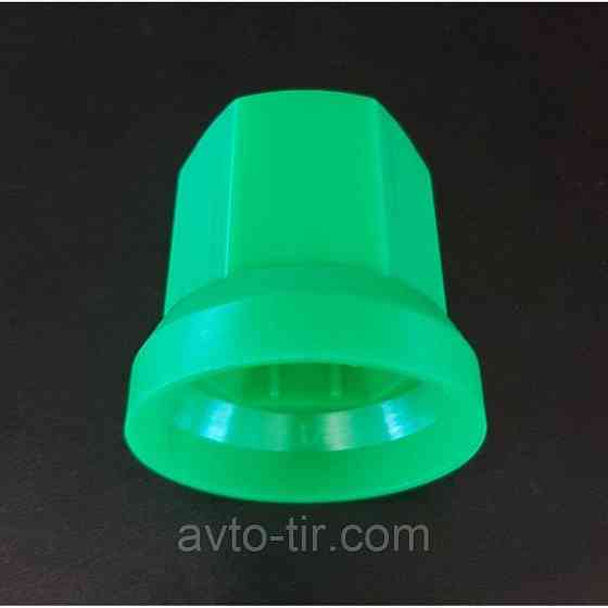 Ковпачок пластиковий на гайку колеса 32мм зелений високий Луцк