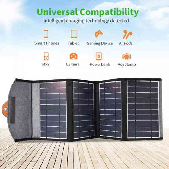 Сонячна панель для УМБ Choetech 22W 2x USB 5V/2.4A/2.1A max (SC005) Київ