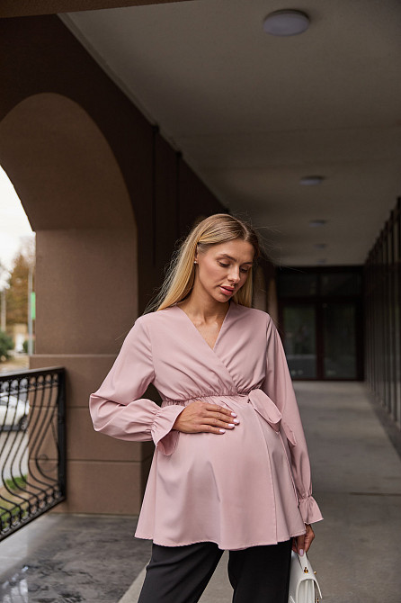 Блуза для беременных и кормящих Toscana L (46) Lullababe Пудровый Кривой Рог - изображение 2