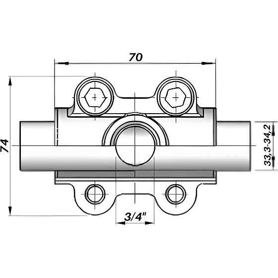 Врезка в трубу с внутренней резьбой DN25(33,3-34,2 мм) х 3/4″ OBD AGAflex Киев