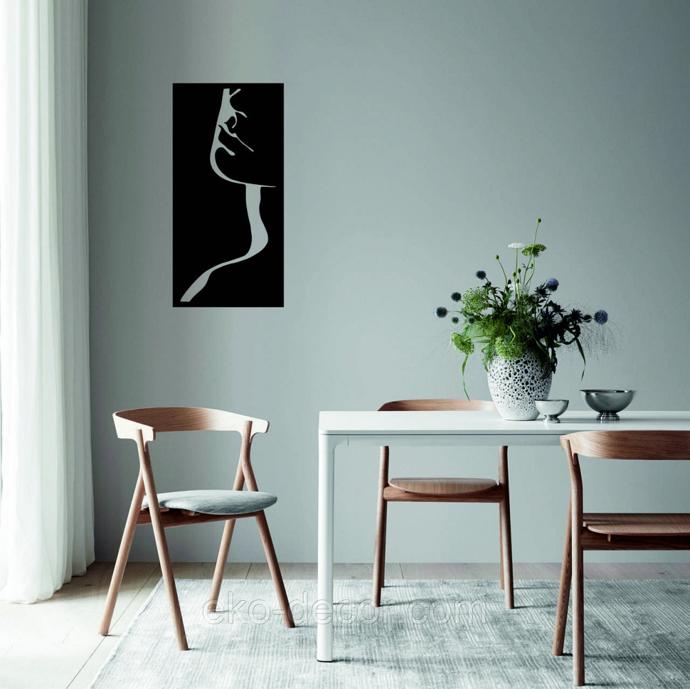 Декоративное настенное Панно «Силуэт женщины», Декор на стену 70*34 см, Черный Киев - изображение 9
