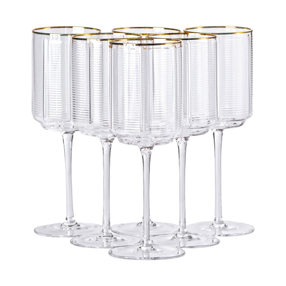 Набор из 6 высоких бокалов с тонкой ножкой, 450 мл, для вина HP-16-13 Киев - изображение 1