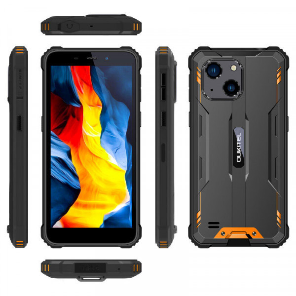 Смартфон Oukitel WP20 5.93" HD+ /4 GB / 32 GB / MTK Helio A22 / 6300 mAh / 13+5 Мп / IP69K / Orange (6931940710640) Київ - фото 8