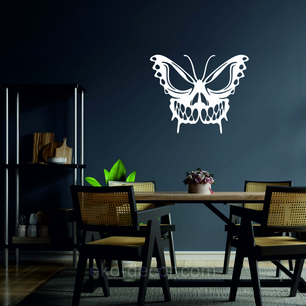 Декоративне настінне 3D Панно «Череп», Декор на стіну з об'ємом 50*40 см, Білий Київ - фото 4