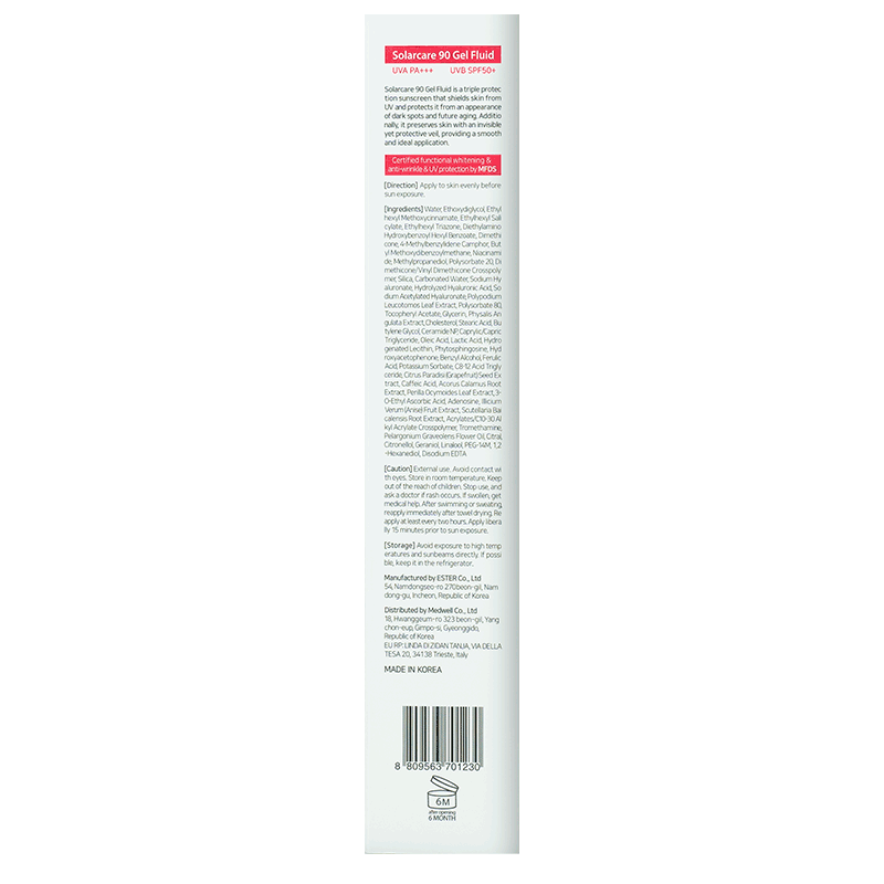 Сонцезахисний гель-флюїд з вітаміном С SolarCare 90 Gel Fluid SPF50+/РА+++ THERMOCEUTICAL  50 мл Дніпро - фото 4