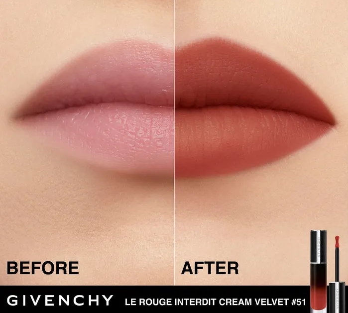 Рідка помада для губ Givenchy (Живанці) Le Rouge Interdit Cream Velvet Lipstick 51 Brun Cuivre Слов'янськ - фото 3