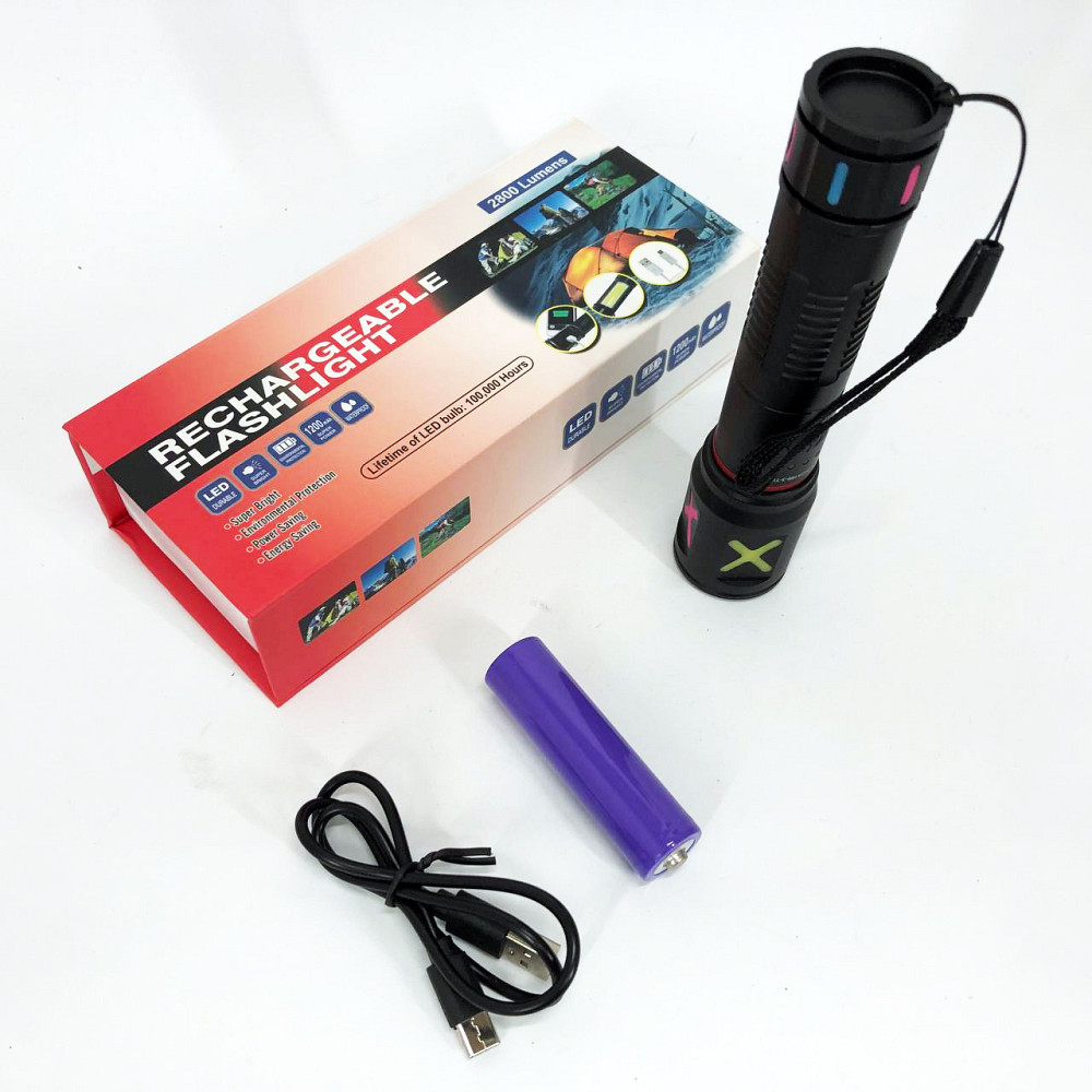 Надпотужний ліхтар лід, LED ліхтар із зарядкою, Оригінальний ручний ліхтар Кращий тактичний ZR-96 Львів - фото 10