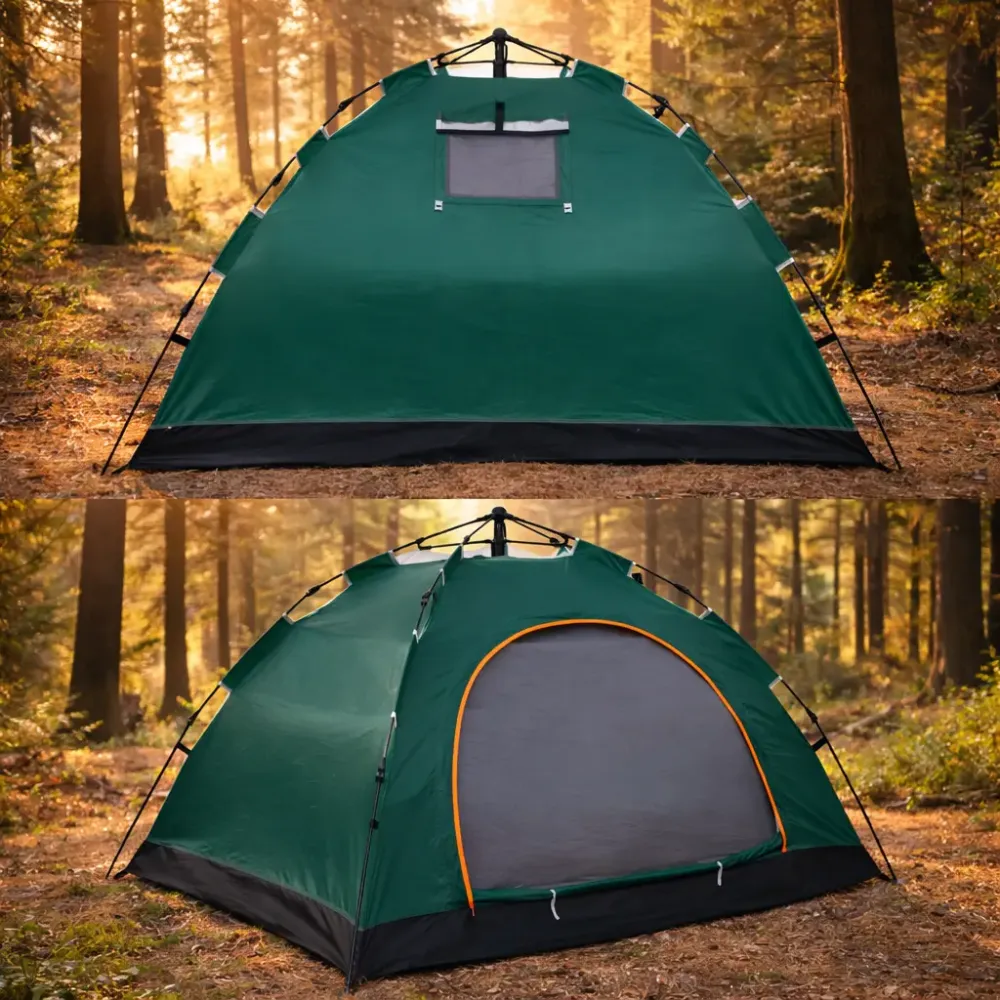 Палатка для кемпинга и туризма четырехместная с автоматическим каркасом 210х200х135 Коломыя - изображение 2