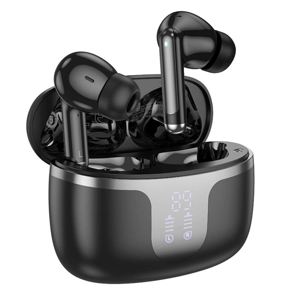 Бездротові навушники HOCO EQ10 Plus Harmony true wireless ANC+ENC Noise Reduction BT headset Black Київ - фото 1
