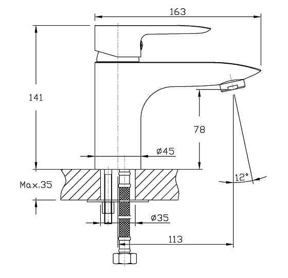 Змішувач для умивальника Haiba Columbia 001   ( HB0038 ) 33477 Харків