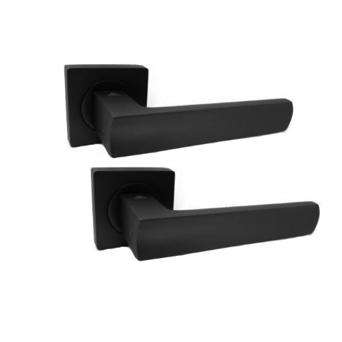 Ручка дверная на квадратной розетке R08.144 AL Black Mat KEDR Житомир - изображение 1