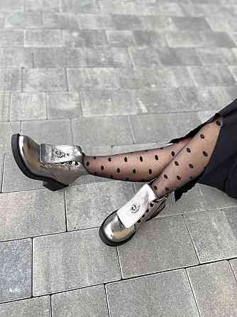 Injers Черевики жіночі INJERS срібні натуральна шкіра висота 13см (4006) 36р.37р.39р.40р. Коломия