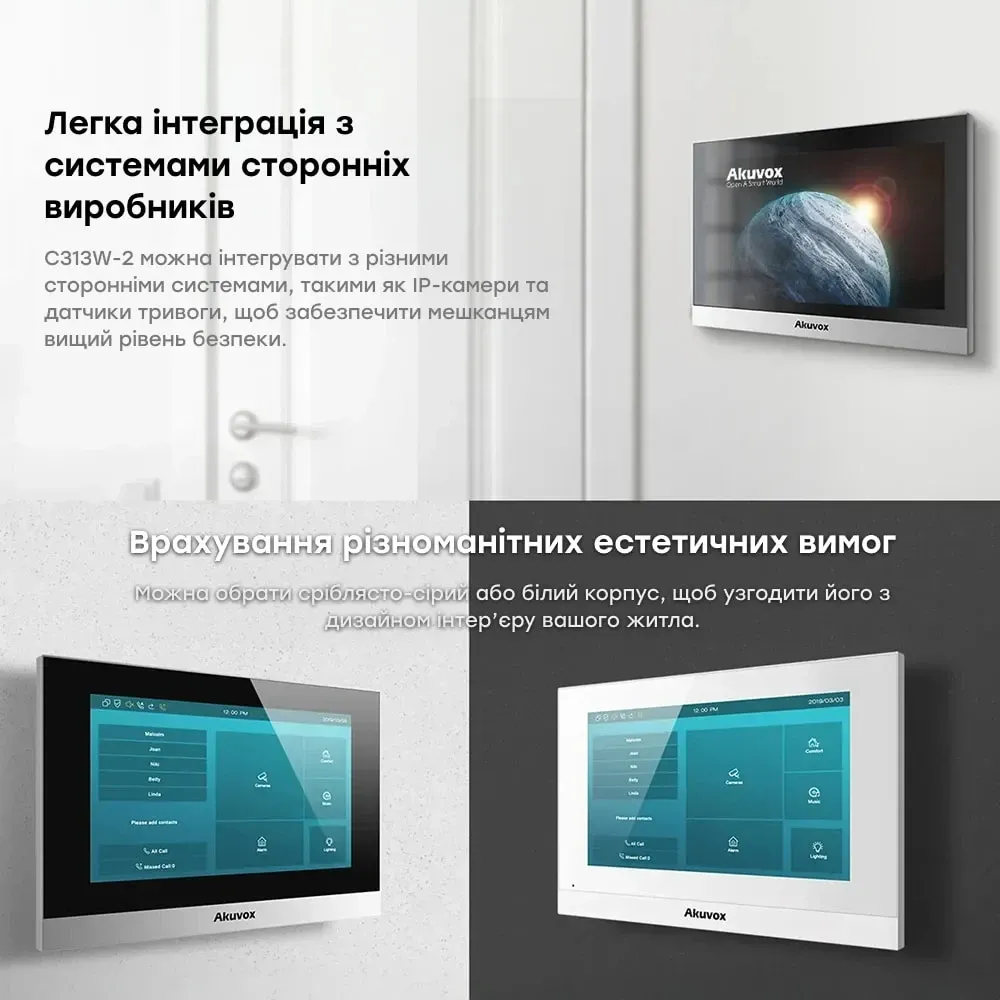 Комплект IP-відеодомофона Akuvox: домофон 7