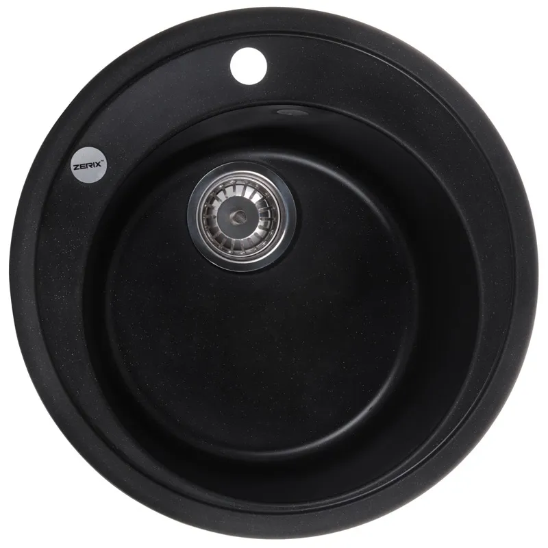Мойка кухонная Zerix ZS-510R-14 Черный металлик (ZX4538) Киев - изображение 1