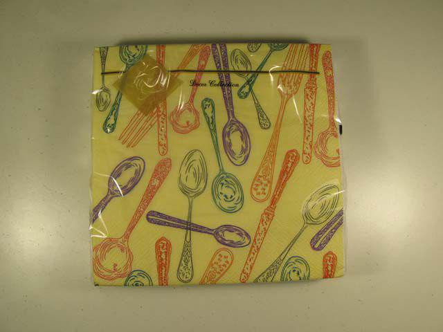 Салфетка трехслойная класическая (ЗЗхЗЗ, 20шт) Luxy  Столовые приборы 111 (1 пачка) Харьков - изображение 1