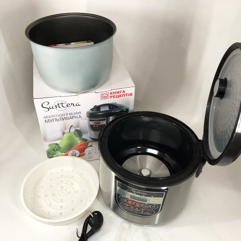 Пароварка для кухні побутова Suntera AS-1010S 900 Вт, Мультиварка 5 літрів, Мультиварка 5 л RB-34 Івано-Франківськ - фото 7