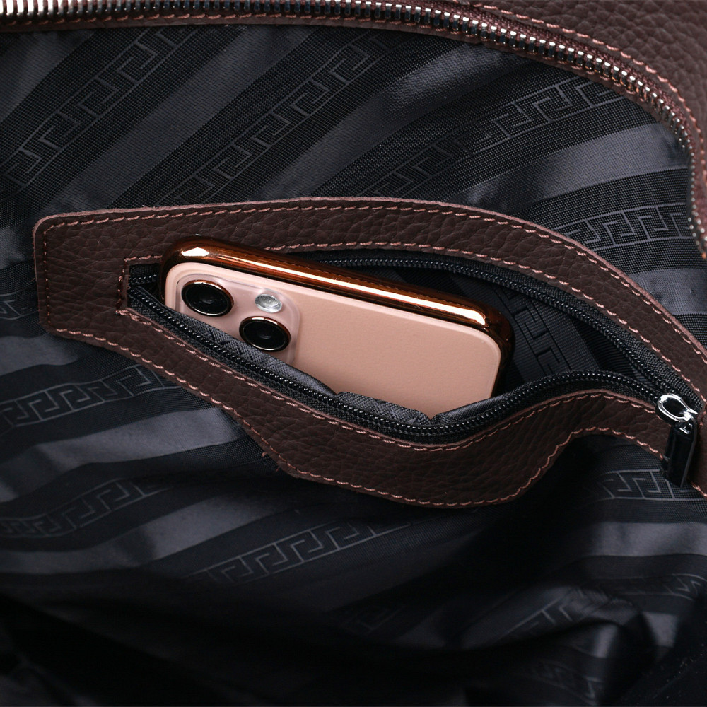 Кожаная матовая женская сумка Коричневый (SHVIGEL) Киев - изображение 1