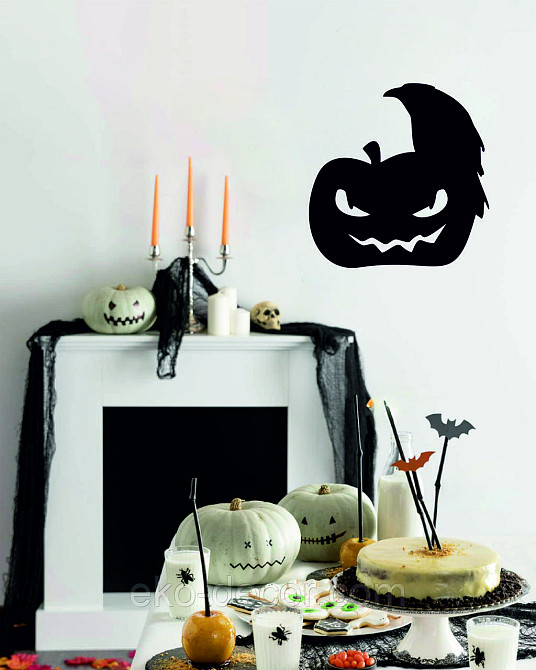 Декоративне настінне Панно «Хелловін - гарбуз і ворон», Декор на стену Київ - фото 6