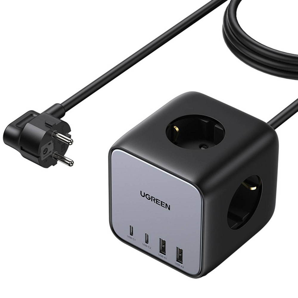 Зарядний пристрій 4xUSB 65W (2хUSB-C+2xUSB-A + 2хSchuko) DigiNest Cube Power Strip CD268 Ugreen Винница - изображение 2