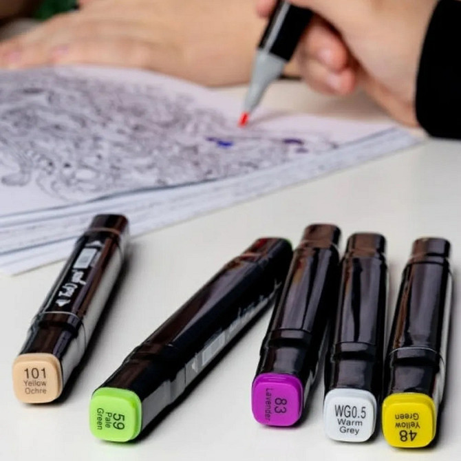 Набір маркерів Sketchmarker 80 шт, Набір двосторонніх маркерів для дівчаток, Набір GD-133 кольорових маркерів Київ - фото 1