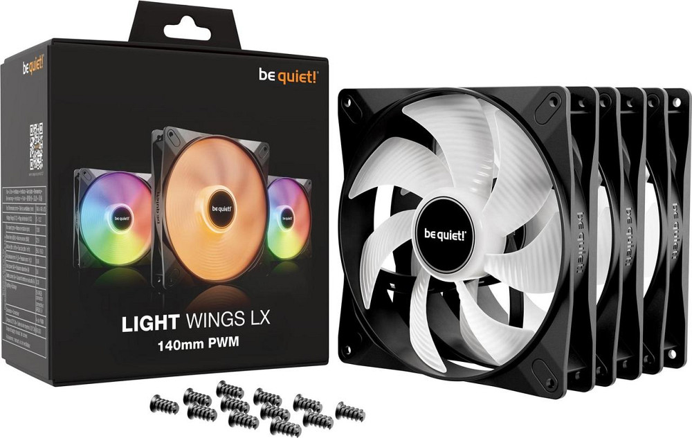 Вентилятор be quiet! Light Wings LX 140mm PWM 3-Pack Black (BL127) ( 22700 ) Харьков - изображение 4