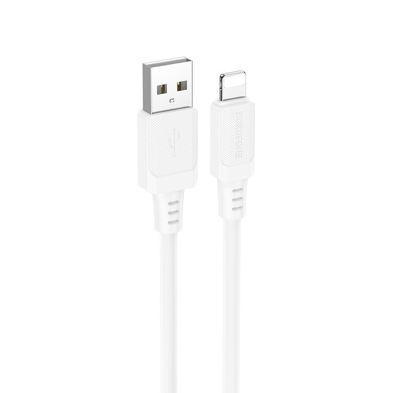 Кабель BOROFONE BX115 Lotto silicone charging data cable iP White Одеса - фото 1
