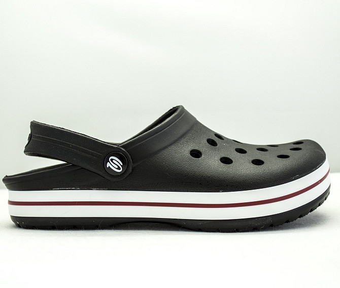 Крокси чоловічі сабо з великими дірками та підвищеною легкістю "Like Crocs" чорні Одеса - фото 4