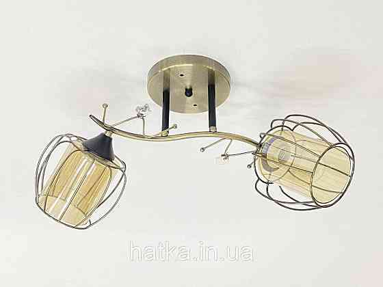 Стельова люстра на 2 плафони 91186/2 бронза+чорний Київ